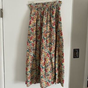 Marine Layer Multicolor Paisley Maxi Skirt